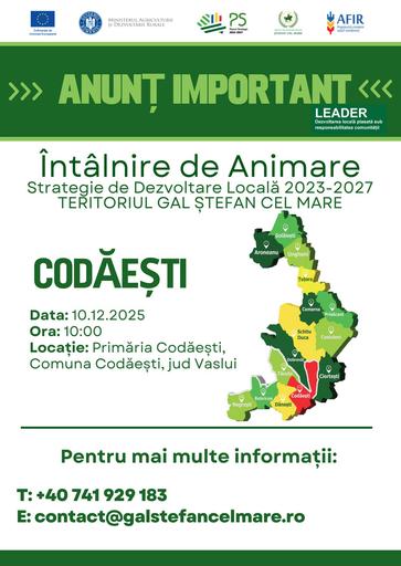 Anunț întâlnire GAL