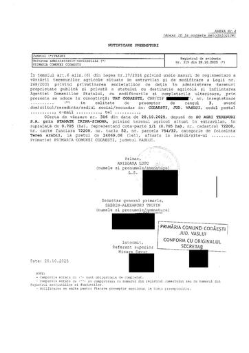 OFERTA SC AGRI TERENURI